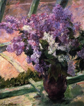 Ventana Obras - Lilas en una flor de ventana Mary Cassatt